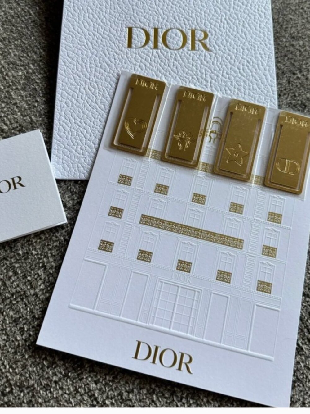 Dior Beauty Gold Bookmarks